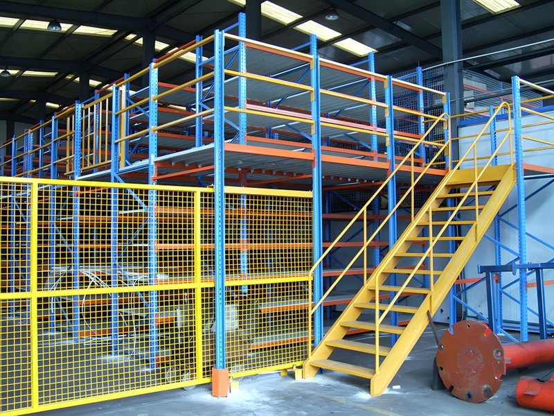 索尔仓储钢平台定制 阁楼式承重平台货架仓库二层钢结构